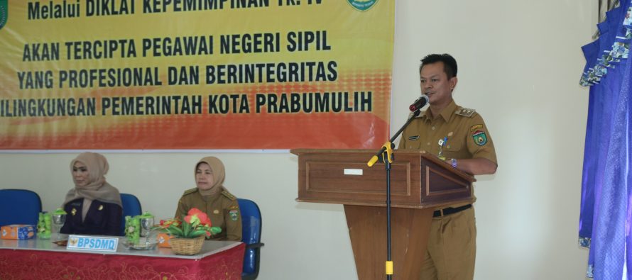 Pemukaan Diklat Kepemimpian Tk.IV Provinsi Sumatera Selatan di Kota Prabumulih di Asrama Diklat BKPSDM Kota Prabumulih