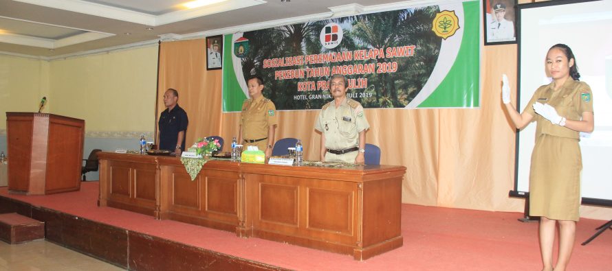 Pembukan Sosalisasi Peremajaan Kelapa Sawit Perkebunan Tahun 2019 di Hotel Gran Nikita Jl.Jend.Sudirman No 56 Kota Prabumulih