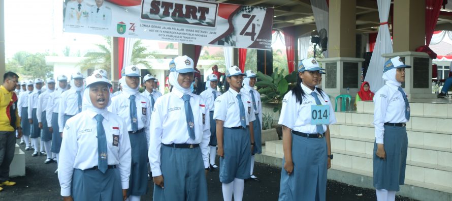 WALIKOTA LEPAS GERAK JALAN PELAJAR KOTA PRABUMULIH TAHUN 2019