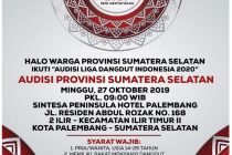 PEMERINTAH KOTA PRABUMULIH MENDUKUNG PELAKSANAAN AUDISI LIGA DANGDUT INDONESIA 2020 DI KOTA PALEMBANG