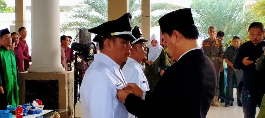 Pelantikan pengucapan sumpah / janji Kepala Desa Karya Mulya, Pangkul, Muara Sungai dan penyerahan SK PJS Kepala Desa Tanjung Telang