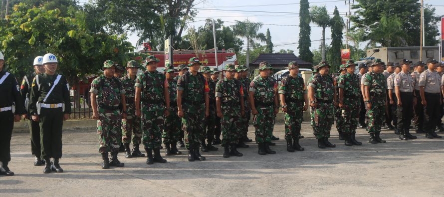 Apel Gelar Pasukan Dalam Rangka Kesiapan Pencegahan dan Penaggulangan Bencana Alam Tahun 2020 di Halaman Mapolsek Prabumulih Barat.