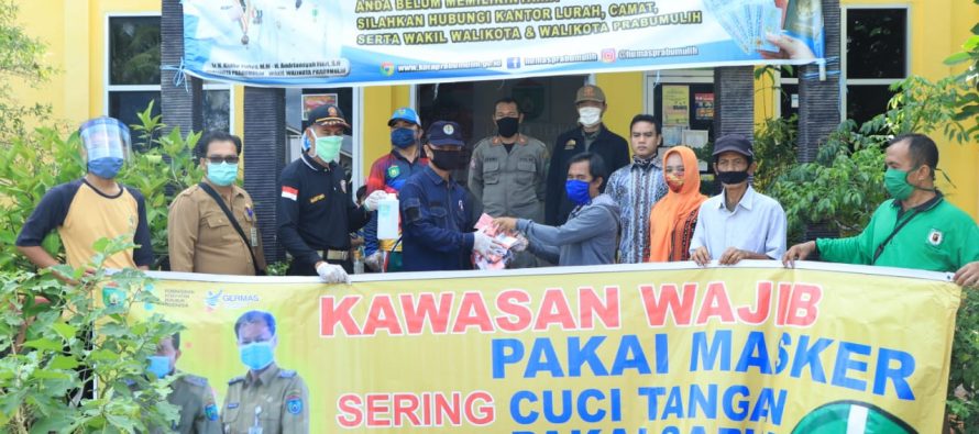 PATROLI HIMBAUAN UNTUK MEMAKAI MASKER MASYARAKAT KOTA PRABUMULIH