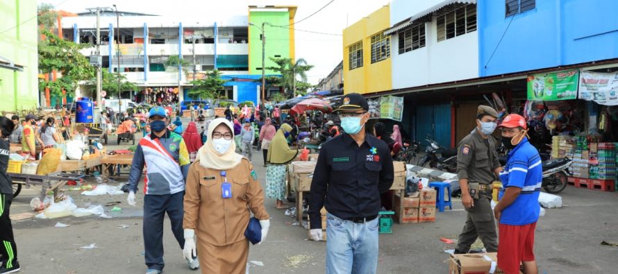Sosialisasi dan peninjauan di kawasan Pasar Tradisional Modern (PTM).