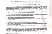 Surat Edaran Walikota Tentang Panduan Penyelenggaraan Kegiatan bagi Pelaku usaha Perdagangan di Kota Prabumulih