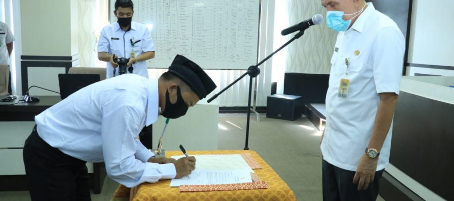 Pelantikan dan Pengucapan Sumpah/janji Badan Permusyawaratan Desa (BPD) Desa Tanjung Telang Kecamatan Prabumulih Barat Periode 2020-2026