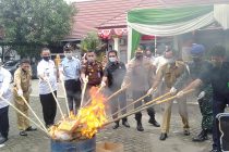 Pemusnahan Barang Bukti dalam Rangka Hari Bhakti Adhyaksa ke-60