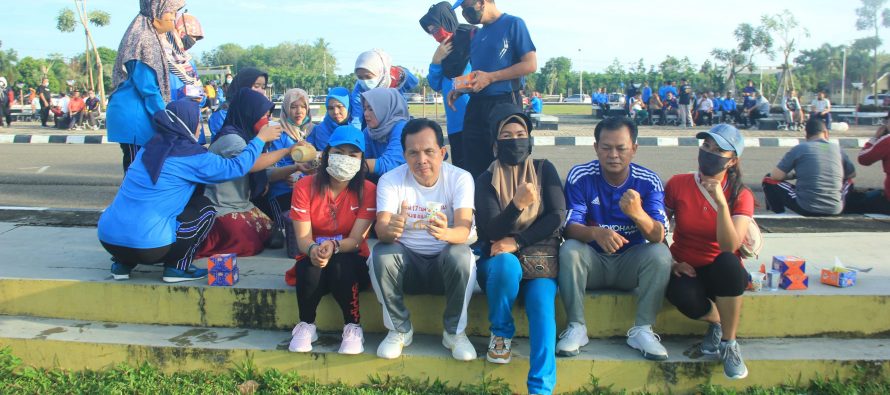 Senam pagi bersama Pemkot Prabumulih