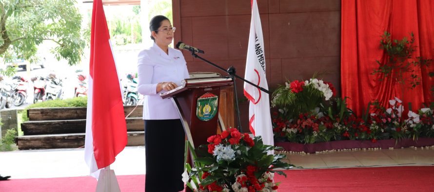 Acara Pelantikan Pengurus Palang Merah Indonesia (PMI) Kota Prabumulih Periode 2021-2025 Di Pendopoan Rumah Dinas Kota Prabumulih