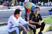 Senam Pagi dan Olahraga Bersama di Halaman Kantor Pemerintah Kota Prabumulih