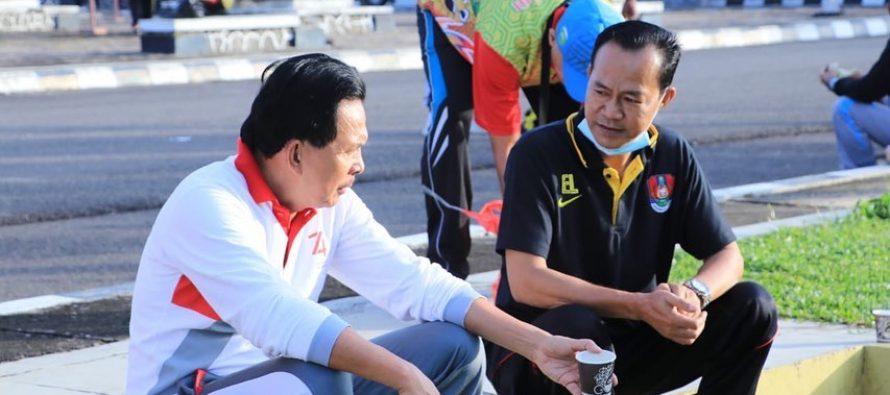 Senam Pagi dan Olahraga Bersama di Halaman Kantor Pemerintah Kota Prabumulih