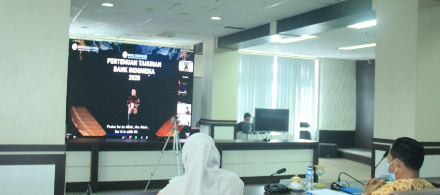 Vidcon Pertemuan Tahunan Bank Indonesia 2020 di Provinsi Sumatera Selatan di Ruang Rapat Lt.I pemerintahan Kota Prabumulih