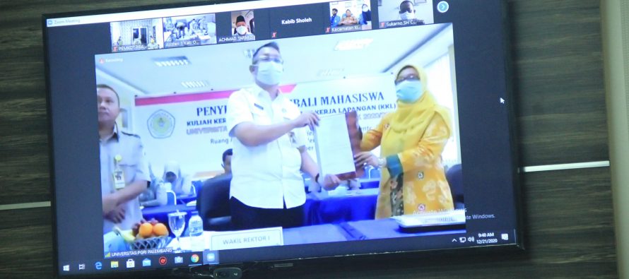 Acara Penyerahan Kembali Mahasiswa KKL/KKN TA 2020/2021 Secara Virtual.
