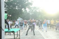 Walikota Prabumulih Ir. H. Ridho Yahya, MM dan Wakil Walikota H.Andriansyah, SH Beserta Jajaran Mengikuti Kegiatan Senam Pagi Dihalaman TPU Kota Prabumulih Kelurahan Prabujaya (Arah Jalan TPA – Muara Sungai)