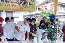 Pemusnahan Barang Bukti yang telah Mempunyai Kekuatan Hukum Tetap Sesuai dengan Ketentuan Pasal 46 Ayat (2) KUHAP berupa Narkotika