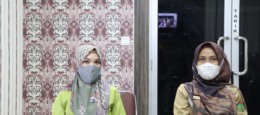 Vidcon Webinar Interaktif Aplikasi Kriya Nusantara Untuk Dekorasi Rumah di Ruang Rapat Lt.II Kominfo Kota Prabumulih