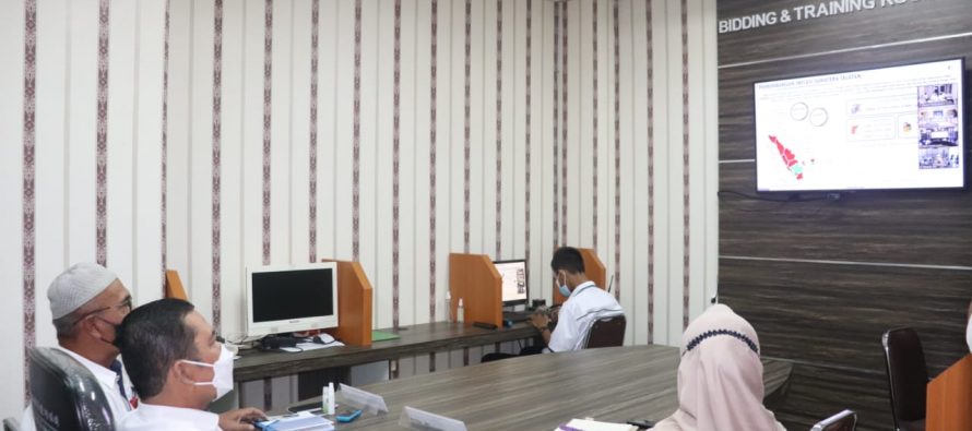Rapat Koordinasi Membahas Kinerja Pengendalian Inflasi Menjelang Puasa Pada Bulan Ramadhan dan Hari Raya Idul Fitri Tahun 2021 ( 1442 Hijriah ) Secara Virtual. Di Ruang Rapat KOMINFO Lt. II Pemerintah Kota Prabumulih.