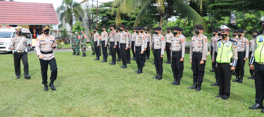 Apel Gelar Pasukan Operasi Keselamatan Musi Tahun 2022 Di Halaman Mapolres Kota Prabumulih.