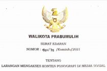 SURAT EDARAN WALIKOTA PRABUMULIH TENTANG LARANGAN MENGAKSES KONTEN PORNOGRAFI DI MEDIA SOSIAL