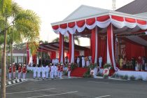 Upacara Senja Penurunan Bendera Merah Putih HUT RI Ke-77