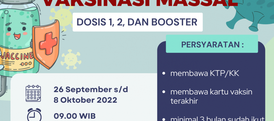 Vaksinasi Massal di Kota Prabumulih, Catat Jadwalnya !!