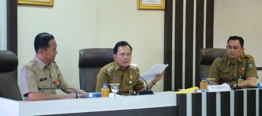 Walikota Prabumulih Ir. H. Ridho Yahya, MM Pimpin Rapat Koordinasi Lanjutan Pelaksanaan Kegiatan Program Pengentasan Kemiskinan Pemerintah Kota Prabumulih di Desa melalui Alokasi Dana Desa (ADD) Tahun Anggaran 2023