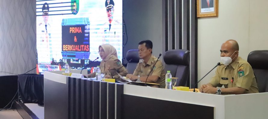 Wakil Walikota H. Andriansyah Fikri., SH memimpin rapat dan diskusi Koordinasi PPKM AWARD