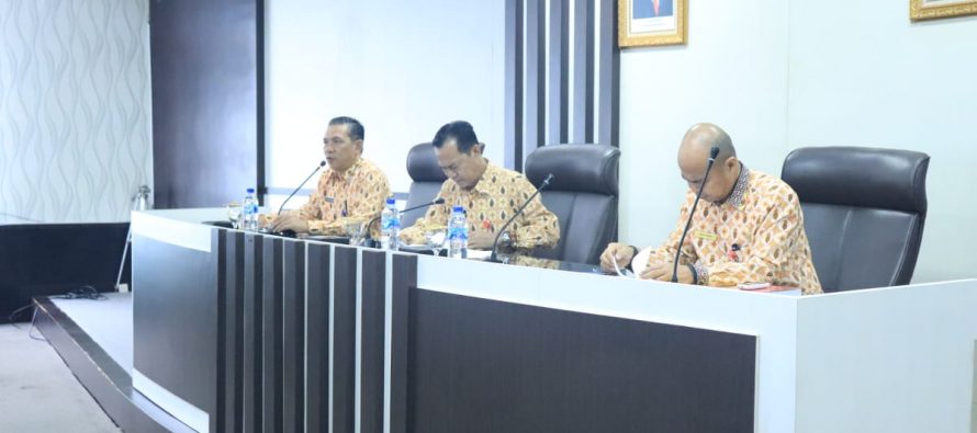 Rapat Koordinasi Kerja Sama Daerah Pembahasan Rancangan Draf Nota Kesepakatan antara Pemerintah Kota Prabumulih dengan Kantor Wilayah Kementerian Hukum dan HAM RI Sumatera Selatan.