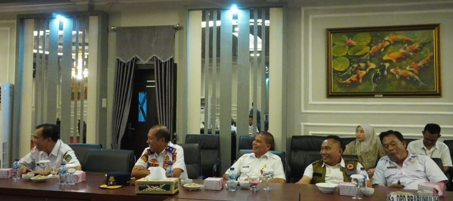 Walikota Prabumulih Ir. H Ridho Yahya MM Bersama Kepala OPD Pemerintah Kota Prabumulih Serta Jajaran di Sambut Hangat Bupati Penukal Abab Lematang Ilir (PALI) pDrs. Ir. H Heri Amalindo MM