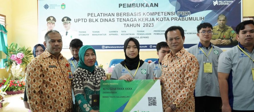 Kegiatan Pelatihan Berbasis Kompetensi dan Pelatihan Kejuruan Bahasa Jepang Tahun 2023. Bertempat di Aula BLK Dinas Tenaga Kerja Kota Prabumulih
