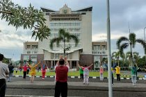 Senam Pagi Di Halaman Kantor Pemerintah Kota Prabumulih