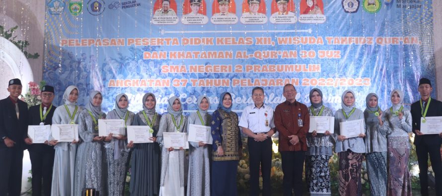 Pelepasan Peserta Didik Kelas XII, Wisuda Thafidz Al—Qur’an, dan Khataman Al-Qur’an 30 Juz SMA Negeri 2 Prabumulih Angkatan 37