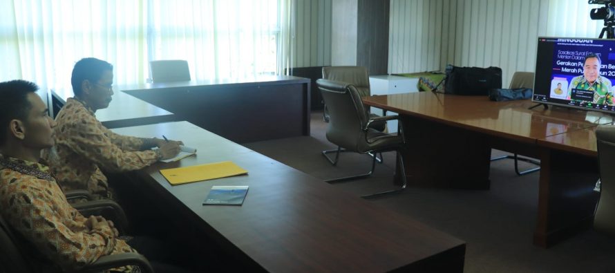 Demi Kelancaran Pemilu 2024, Pemkot Prabumulih Ikuti Webinar “Sosialisasi Surat Edaran Menteri Dalam Negeri tentang Gerakan Pembagian Bendera Merah Putih Tahun 2023”