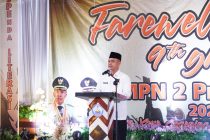 Bapak Aris Priadi, SH., M.Si. mewakili Walikota Prabumulih menghadiri acara Pelepasan Siswa Kelas IX SMP Negeri 2 Prabumulih. 