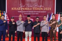 Pelaksana Harian (PLH) Sekretaris Daerah Kota Prabumulih mewakili Walikota Prabumulih menghadiri kegiatan Upacara Serah Terima Bendera Kirab Pemilu Tahun 2024