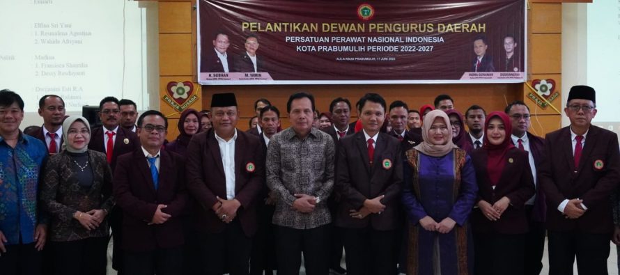 Walikota Prabumulih, Ir. H. Ridho Yahya, MM, Menghadiri Pelantikan Pengurus Daerah Persatuan Perawat Nasional Indonesia Periode 2022-2027