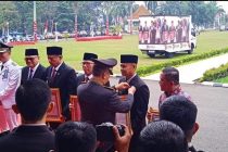HUT BHAYANGKARA KE 77 DI GRIYA AGUNG PALEMBANG SEKALIGUS PENERIMAAN PENGHARGAAN DARI KEPALA KEPOLISIAN DAERAH SUMATERA SELATAN