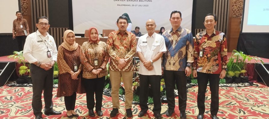 Asisten I Setda Kota Prabumulih Hadiri Acara Monitoring Evaluasi Penganggaran Jaminan Sosial Ketenagakerjaan di Provinsi Sumatera Selatan