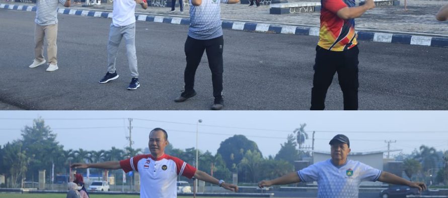 SENAM PAGI BERSAMA DI HALAMAN KANTOR PEMKOT PRABUMULIH