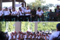 PEMBUKAAN LOMBA GERAK JALAN TINGKAT PELAJAR DALAM RANGKA PERINGATAN HUT RI KE-78 DI KOTA PRABUMULIH