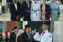 Pengukuhan Anggota Paskibraka Dalam Rangka Memperingati HUT RI Ke-78 Di Kota Prabumulih Tahun 2023