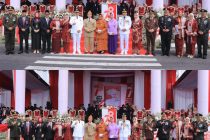 PENYERAHAN SIMBOLIS TALI ASIH KEPADA PARA VETERAN, WARAKAWURI, PIVERI, PERIF DALAM RANGKA MEMPERINGATI HUT RI KE-78 DI KOTA PRABUMULIH