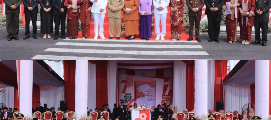 PENYERAHAN SIMBOLIS TALI ASIH KEPADA PARA VETERAN, WARAKAWURI, PIVERI, PERIF DALAM RANGKA MEMPERINGATI HUT RI KE-78 DI KOTA PRABUMULIH