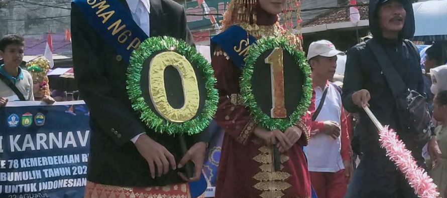 KARNAVAL DALAM RANGKA MEMPERINGATI HUT RI KE-78 DI KOTA PRABUMULIH TAHUN 2023