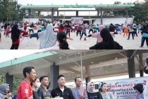 KEGIATAN SENAM PAGI BERSAMA DI LAPANGAN TAMAN PRABUJAYA