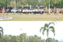 WAKIL WALIKOTA PRABUMULIH SEBAGAI PEMBINA APEL MINGGUAN DI HALAMAN KANTOR PEMERINTAH KOTA PRABUMULIH