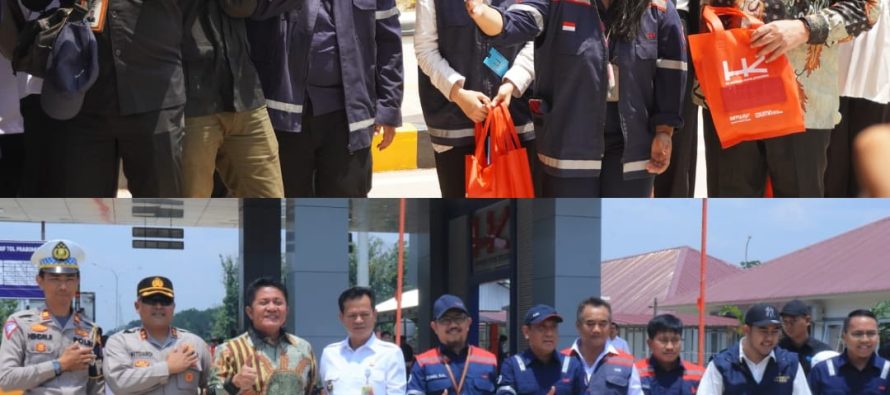 PERESMIAN PROGRAM BANK SAMPAH MOBILE PRABUMULIH SERTA PENINJAUAN JALAN TOL PRABUMULIH-INDRALAYA YANG BARU SAJA DI BUKA