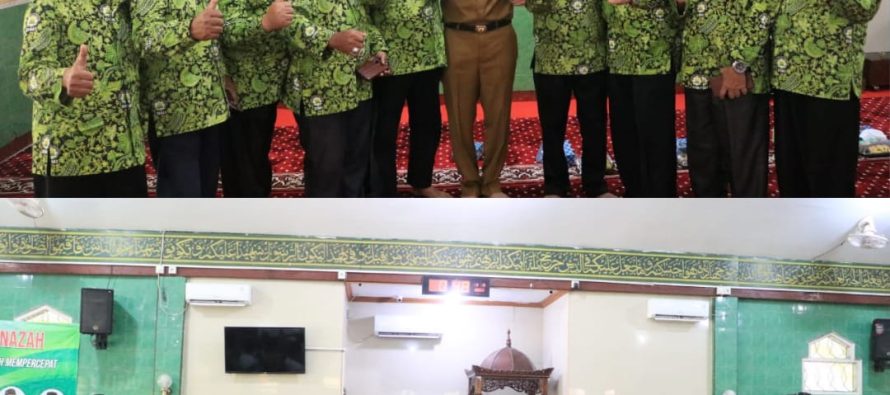 PEMBUKAAN PELATIHAN PENGURUSAN JENAZAH DI MASJID AGUNG NURARAFAH PRABUMULIH