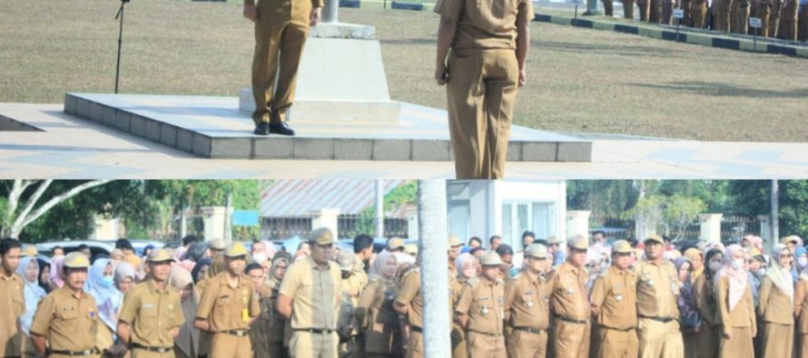 APEL MINGGUAN SEKALIGUS PENYERAHAN PIAGAM PENGHARGAAN GERAKAN NASIONAL, PEMBAGIAN PIAGAM ANGGOTA PASKIBRAKA SERTA PENYERAHAN PIAGAM PEMENANG STAND PAMERAN PRABUMULIH