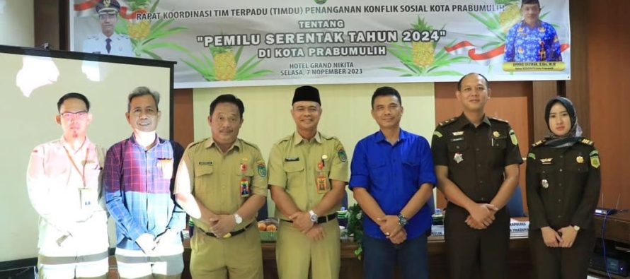 Pembukaan Rapat Koordinasi Tim Terpadu ( TIMDU ) Penanganan Konflik Sosial Kota Prabumulih Tahun 2023.
